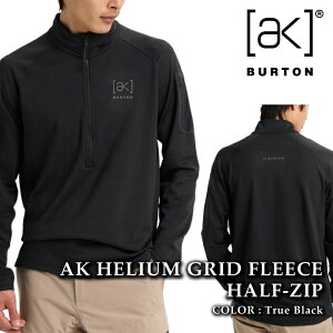 {Ki Xm[{[h EFA o[g BURTON MENS AK HELIUM GRID FLEECE HALF-ZIP True Black Y 25-26