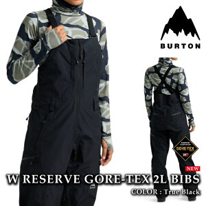 【エントリーで全品P10倍★マラソン期間】 日本正規品 スノーボード ウェア ビブパンツ バートン BURTON WOMENS RESERVE GORE-TEX 2L BIBS True Black ゴアテックス レディース 25-26