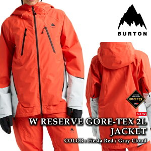日本正規品 スノーボード ウェア ジャケット バートン BURTON WOMENS RESERVE GORE-TEX 2L JACKET Fiesta Red Gray Cloud ゴアテックス レディース 25-26