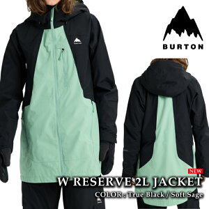 {Ki Xm[{[h EFA WPbg o[g BURTON WOMENS RESERVE 2L JACKET True Black Soft Sage fB[X 25-26