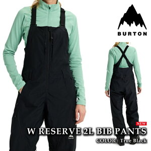 {Ki Xm[{[h EFA rupc o[g BURTON WOMENS RESERVE 2L BIB PANTS True Black fB[X 25-26