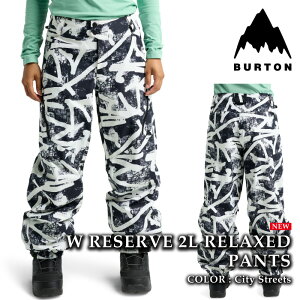 yGg[Pő47{BLACK FRIDAYԁz {Ki Xm[{[h EFA pc o[g BURTON WOMENS RESERVE 2L RELAXED PANTS City Streets fB[X 25-26