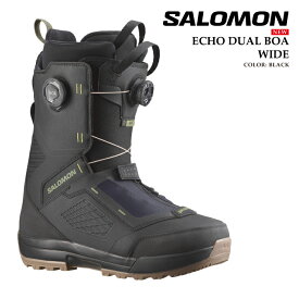 【エントリーで全品P5倍！2/10 1:59迄】 日本正規品 スノーボード ブーツ サロモン SALOMON ECHO DUAL BOA WIDE Black エコー ボア メンズ 25-26