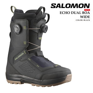 yGg[őSiP10{}\ԁz {Ki Xm[{[h u[c T SALOMON ECHO DUAL BOA WIDE Black GR[ {A Y 25-26