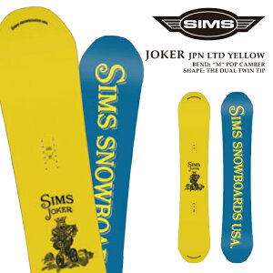 yGg[őSiP10{ӍՊԁz {Ki Xm[{[h  VX SIMS JOKER (JP LTD COLOR) Yellow W[J[ Y fB[X 25-26