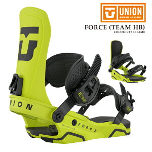 【エントリーで全品P10倍★マラソン期間】 日本正規品 スノーボード ビンディング ユニオン UNION FORCE TEAM HB Cyber Lime フォース チームハイバック バインディング メンズ 25-26