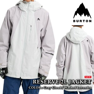 {Ki Xm[{[h EFA WPbg o[g BURTON MENS RESERVE 2L JACKET Gray Cloud Washed Lavender Y 25-26