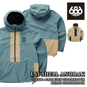 ���{���K�i �X�m�[�{�[�h �E�F�A �V�b�N�X�G�C�g�V�b�N�X 686 LS1 SHELL ANORAK �V�F���W���P�b�g �����Y 26-27