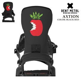 【エントリーでP最大47.5倍！10/9 1:59迄】 日本正規品 スノーボード ビンディング ベントメタル BENT METAL AXTION Black Red アクション バインディング メンズ 26-27
