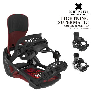 ���{���K�i �X�m�[�{�[�h �r���f�B���O �x���g���^�� BENT METAL LIGHTNING SUPERMATIC Black�EBlack Red�EWhite ���C�g�j���O �X�[�p�[�}�e�B�b�N �o�C���f�B���O �����Y ���f�B�[�X 26-27