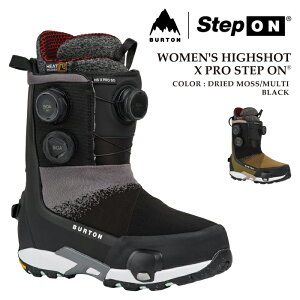 �y�G���g���[��P�ő�47.5�{�I10/9 1:59���z ���{���K�i �X�m�[�{�[�h �u�[�c �o�[�g�� BURTON WOMENS HIGHSHOT X PRO STEP ON Black�EDried Moss Multi �n�C�V���b�g �G�b�N�X �v�� �X�e�b�v�I�� ���f�B�[�X 26-27