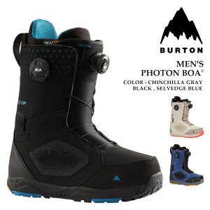 ���{���K�i �X�m�[�{�[�h �u�[�c �o�[�g�� BURTON PHOTON BOA Black�EChinchilla Gray�ESelvedge Blue �t�H�g�� �{�A �����Y 26-27
