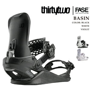 �X�m�[�{�[�h �r���f�B���O �T�[�e�B�[�c�[ THIRTYTWO BASIN FASE Black�EWhite�EViolet �t�F�C�Y �o�C���f�B���O �����Y ���f�B�[�X 26-27