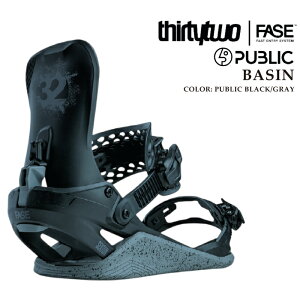 �X�m�[�{�[�h �r���f�B���O �T�[�e�B�[�c�[ THIRTYTWO BASIN PUBLIC FASE Public Black Gray �t�F�C�Y �o�C���f�B���O �����Y ���f�B�[�X 26-27