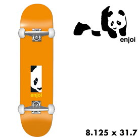 【P最大47倍・要エントリー 4/27 9:59迄】エンジョイ スケートボード コンプリート ENJOI Box Panda FP ORANGE 8.125 × 31.7 Inch ボックス パンダ FP