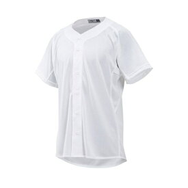ミズノ MIZUNO 練習用シャツ(オープンタイプ/ユニセックス） 野球ユニフォームシャツ 12JC8F6801(ホワイト)