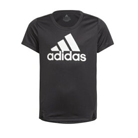 【ネコポス対応】adidas アディダス YG D2M ビッグロゴ Tシャツ ジュニア半袖Tシャツ 29267-GN1442(ブラック/ホワイト)