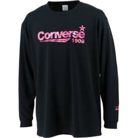 【ネコポス対応】CONVERSE コンバース プリントロングスリーブシャツ バスケットロングTシャツ CB222359L-1961(ブラック/ピンク)