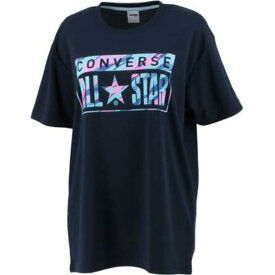 【ネコポス対応】CONVERSE コンバース 3S ウィメンズプリントTシャツ レディースバスケットボールTシャツ CB331351-2900(ネイビー)