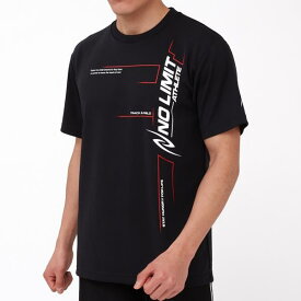 【ネコポス対応】NISHI(ニシ・スポーツ) アスリートプライドTシャツ (NO LIMIT ATHLETE) ランニングTシャツ 2811A311-001(ブラック) 2023年モデル！！