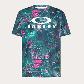 【メール便対応】オークリー OAKLEY Enhance Qdevo SS Tee Graphic 3.0 半袖Tシャツ FOA406336-78Y(Green Print) 2024年モデル！！