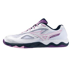 MIZUNO ミズノ ウエーブメダル7 レディース卓球シューズ 81GA231511(ホワイト×ピンク×パープル) 2024年モデル!!