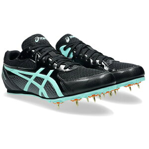asics アシックス EFFORT 13 陸上スパイク 1093A167-004(Black/Illuminate Mint) トラック全般【100m〜1500m/ハードル/走幅跳/三段跳/棒高跳】オールウェザー/土トラック兼用