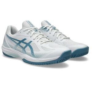 asics �A�V�b�N�X COURT HUNTER FF �o�h�~���g���V���[�Y�E�n���h�{�[���V���[�Y 1071A111-103(White/Saba Blue)