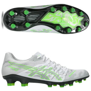 【10/25-10/26 ポイント10倍】DSライト ACROS PRO 3 ホワイト×グリーンゲッコ 【asics|アシックス】サッカースパイク1101a071-103