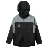 【9/30 ポイント5倍】ジュニア シングルフェイスジャージ フーディフルジップジャケット　ブラック　【LU…