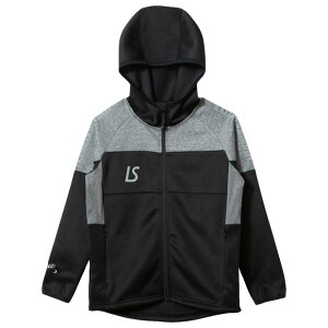 【ポイント10倍】ジュニア シングルフェイスジャージ フーディフルジップジャケット ブラック 【LUZ e SOMBRA|ルースイソンブラ】サッカーフットサルジュニアウェアーf1921115-blk