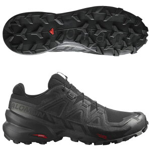 �y5/5 �|�C���g5�{�z�X�s�[�h�N���X 6 GORE-TEX SPEEDCROSS 6 GORE-TEX�@�u���b�N×�u���b�N�@�ySALOMON|�T�������z�����j���O�V���[�Yl41738600