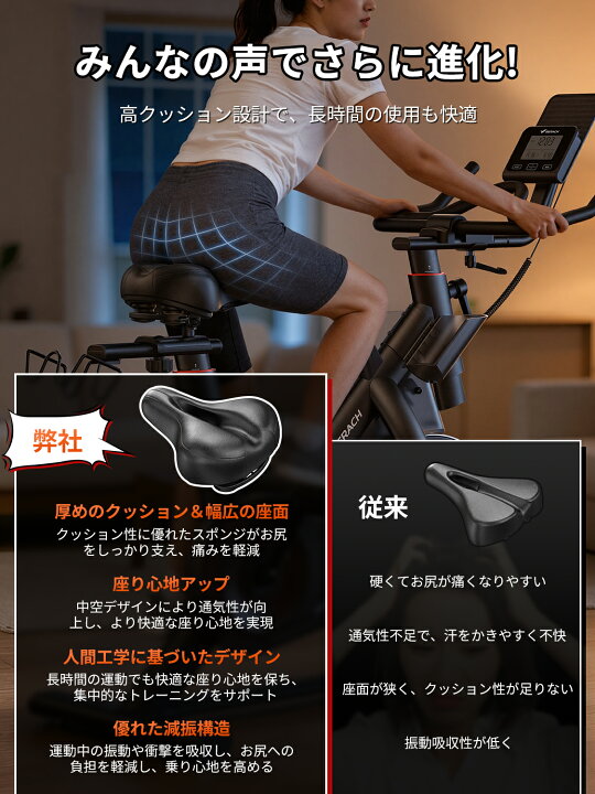 楽天市場】【新発売】スピンバイク フィットネスバイク エアロ バイク 