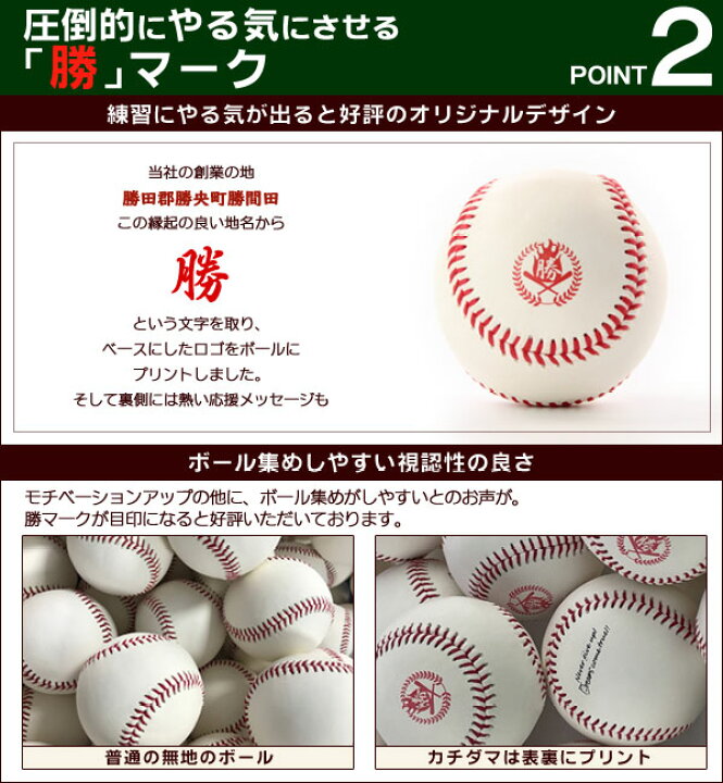 楽天市場 あなたの 夢 を応援する硬式練習球 カチダマ です 野球 硬式ボール 1ダース 硬式野球ボール 練習球 カチダマ B004 D 野球 用品スポーツショップムサシ