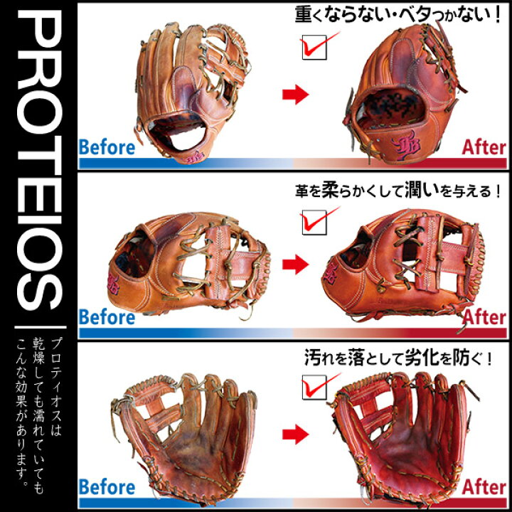 楽天市場 和牛jb プロティオス グローブトリートメント グラブオイル 野球 グローブ オイル ドロース メンテナンス お手入れ用品 Proteios 野球用品スポーツショップムサシ