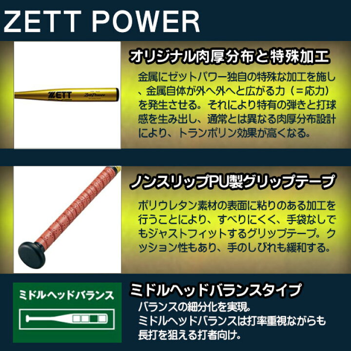 楽天市場】硬式バット / ゼットパワー ゼット 硬式 バット 金属 2024 
