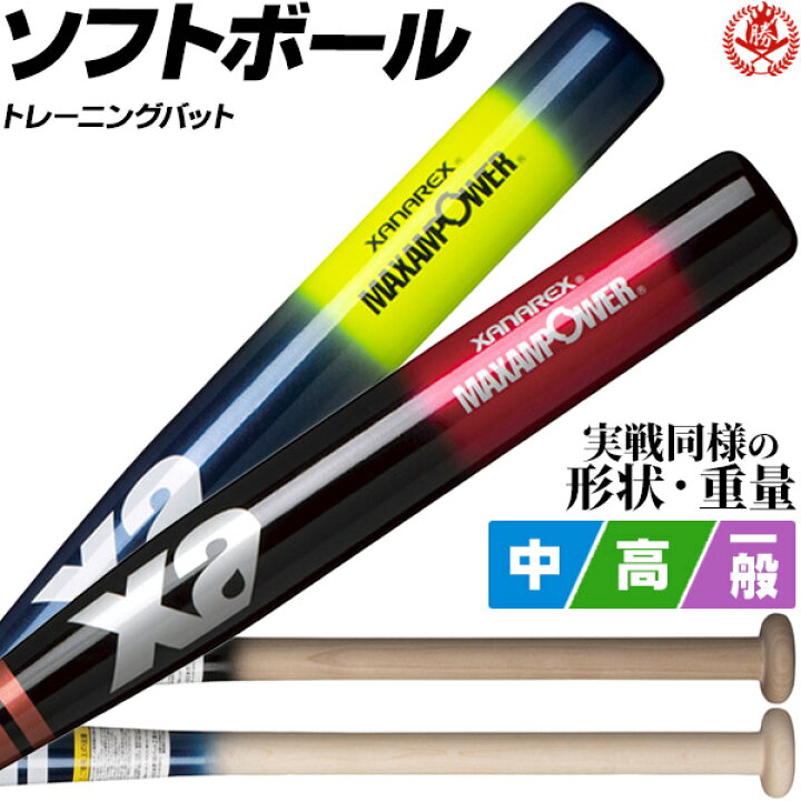 楽天市場 ソフトボール用 トレーニングバット ザナックス ソフトボール 練習 実打 素振り マスコットバット トレーニング用品 Btb1026 1027 野球用品スポーツショップムサシ