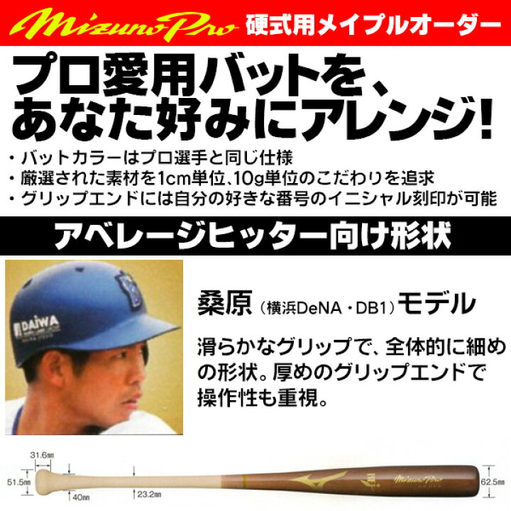 楽天市場】桑原モデルをあなた好みにアレンジ！ ミズノ 硬式木製バット 