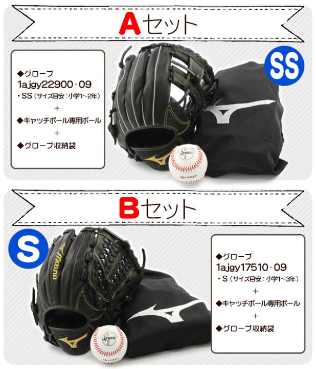 楽天市場】ミズノ 野球 グローブセット ボール付 キッズ 野球 キャッチ  