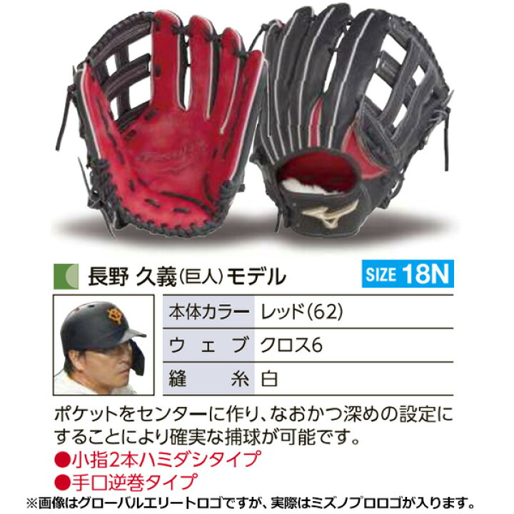 楽天市場】ミズノプロ オーダーグラブ 軟式グローブ 軟式用 長野久義  