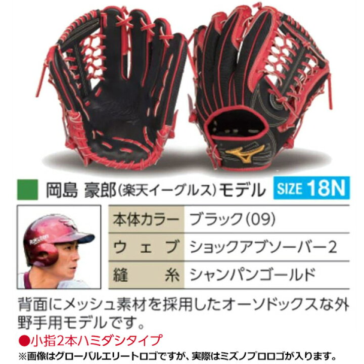 楽天市場】ミズノプロ オーダーグラブ 軟式グローブ 軟式用 岡島豪郎 