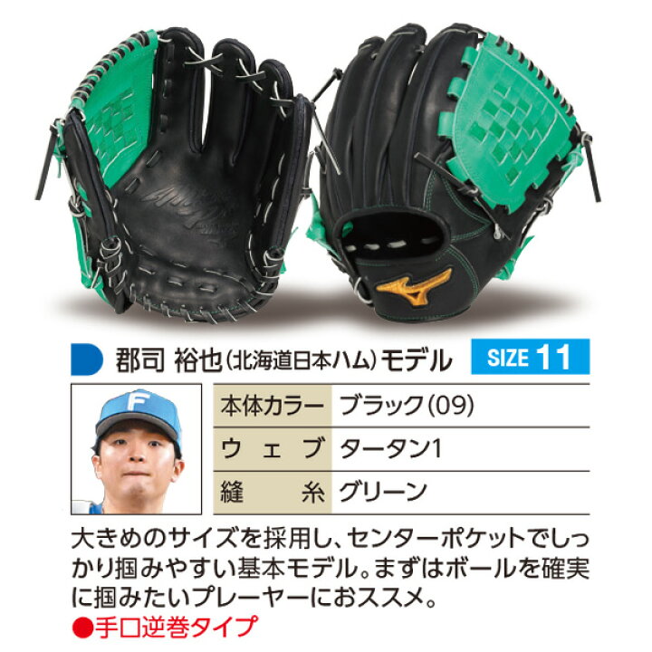 楽天市場】ミズノプロ オーダーグラブ 軟式グローブ 軟式用 郡司裕也 