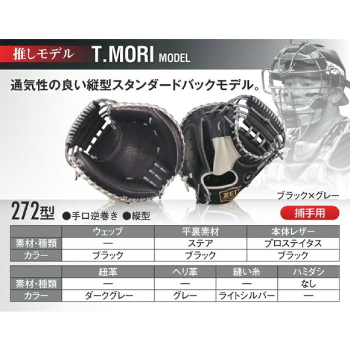 楽天市場】ゼット プロステイタス オーダーグラブ 森モデル 272型 軟式 