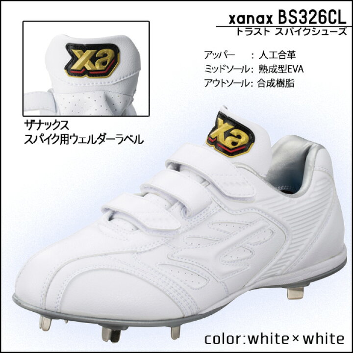 楽天市場】野球 スパイク 金具 ザナックス トラスト マジックテープ 