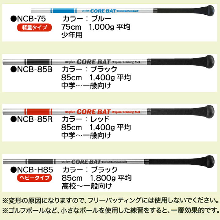 楽天市場】少年用から大人用までサイズが選べます！ウチダ コアバット 