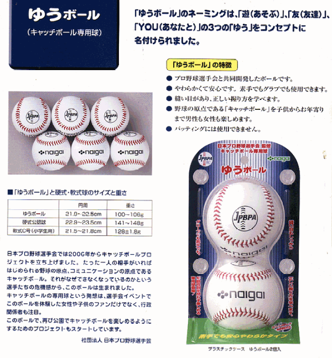 楽天市場 野球ボール 軟式 ゆうボール キャッチボール専用球 素手でも安心やわらかタイプ ナイガイ 野球仲間集合 スポーツ おおたに