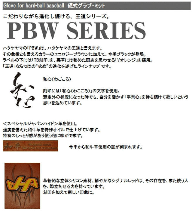楽天市場】キャッチャーミット 硬式 ハタケヤマ 右投げ PBW-4208