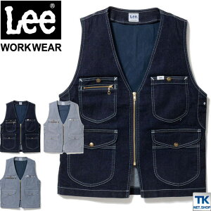 Lee �W�b�v�A�b�v �x�X�g �`���b�L WORKWEAR �q�b�R���[ �փ����{�� �C���f�B�S ���[ ZIP-UP VEST �{���}�b�N�X �t�� �H�~ bm-lwv19001