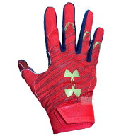 アンダーアーマー Under Armour メンズ アメリカンフットボール レシーバーグローブ 両手用 グローブ Red…