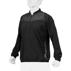 ミズノプロ MIZUNOPRO テックシールドジャケット ストレッチ 長袖 ハーフジップ 冬用 防風 12JEBW75 ユニセックス トップス トレーニング 野球